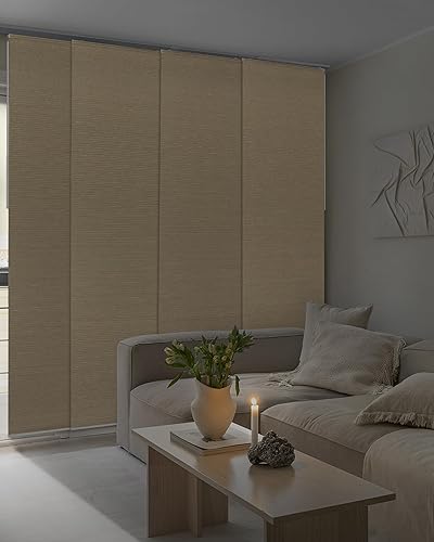 Miniatura 22 de GoDear Design Nuevas persianas verticales ajustables con protección solar, puerta aislada térmicamente, persianas para puerta corrediza de patio,
