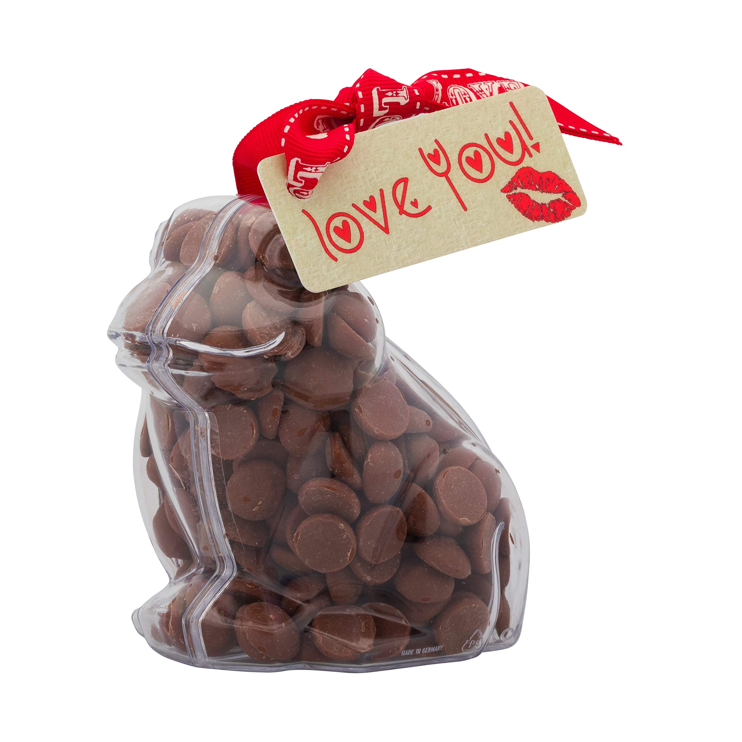 ButtonChocsValentines Chocolate Frog - Love You. Belgian Milk Chocolate Valentines Gift.