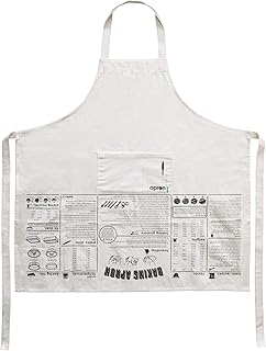 Suck Uk SK APRONGUIDE1 przewodnik do pieczenia kuchnia szef gotowanie fartuch | pełna długość | 100% niebieskie płótno bawełniane | można prać w pralce | unisex