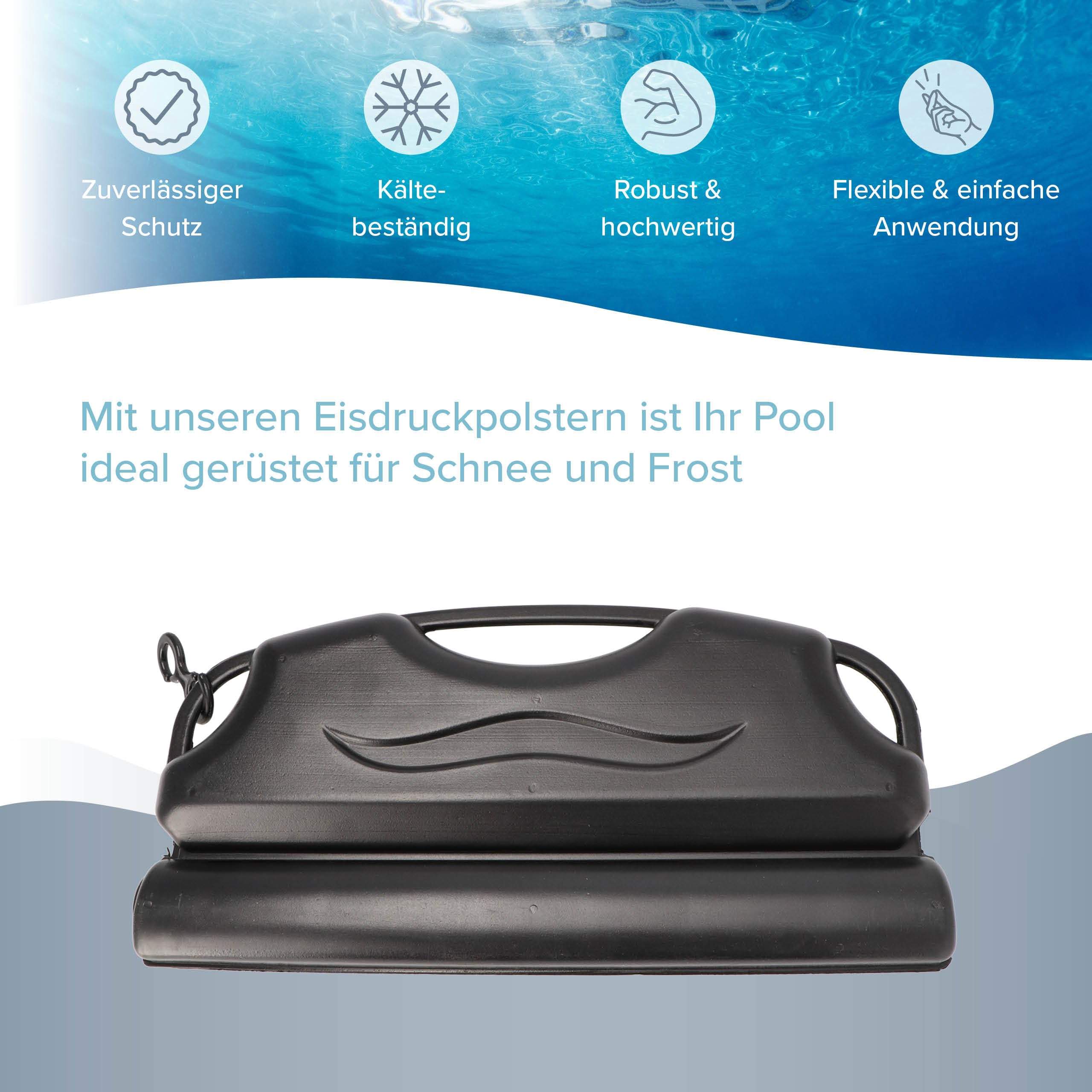 5er Set Eisdruckpolster für Pool – Frostschutz für Schwimmbecken – Robustes PE, mit Quarzsand gefüllt – schützt Beckenwände vor Eisdruck im Winter