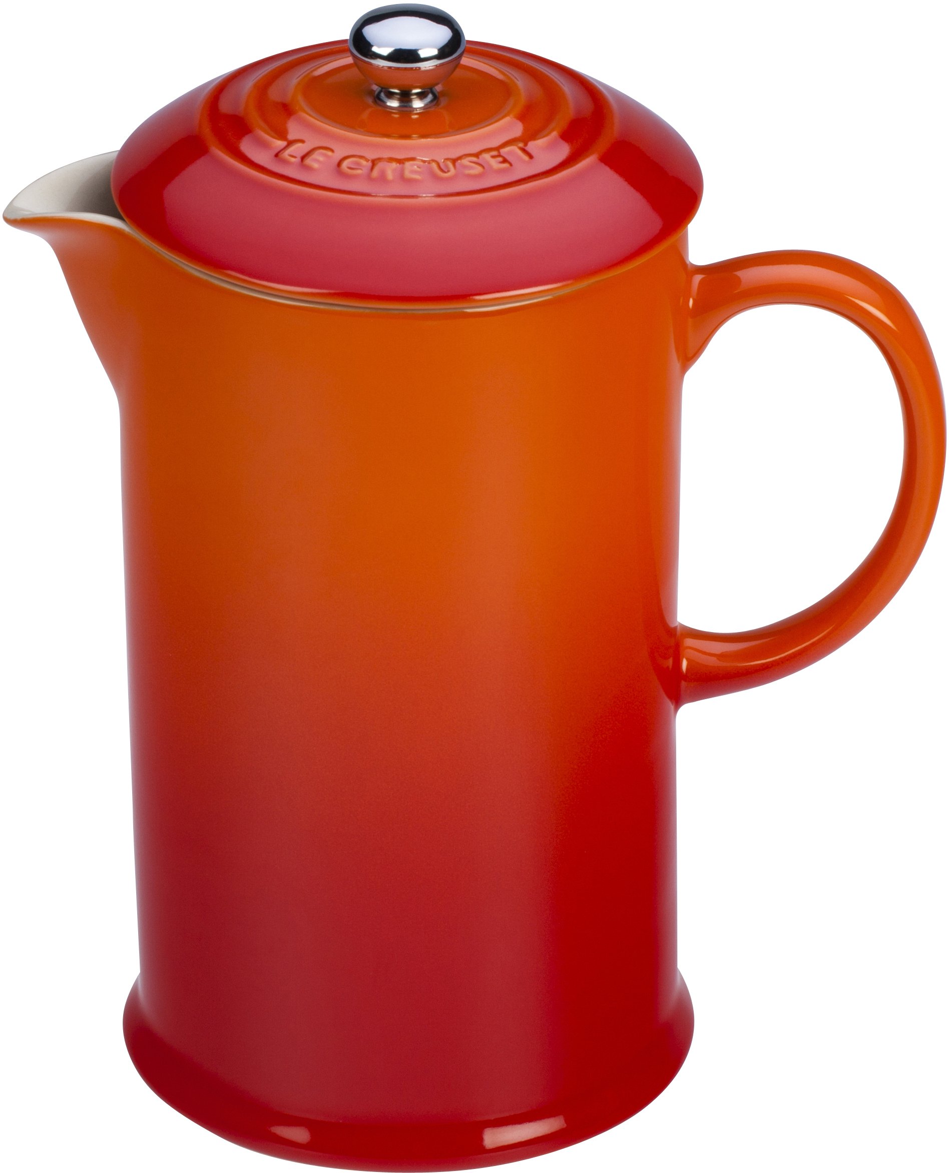 Le Creuset Stoneware French Press, 34 oz., Flame