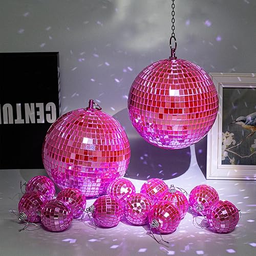 Miniatura 4 de Bolas de espejo con cuerda para colgar, bola de discoteca de 4 pulgadas para fiestas, DJ, club, escenario, decoración de pasteles de boda,