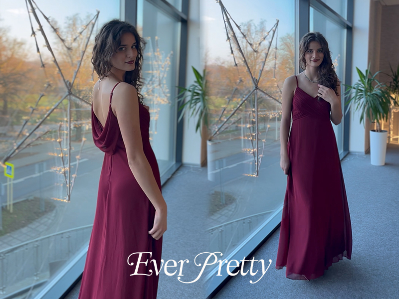 Ever-Pretty Elegante Abito da Sera Lungo da Donna in Mussola, Scollo a V, Maniche Corte, Applicazione Verde eucalipto 38 Ever-Pretty Elegante Abito da Sera Lungo da Donna in Mussola, Scollo a V, Maniche Corte, Applicazione Verde eucalipto 38