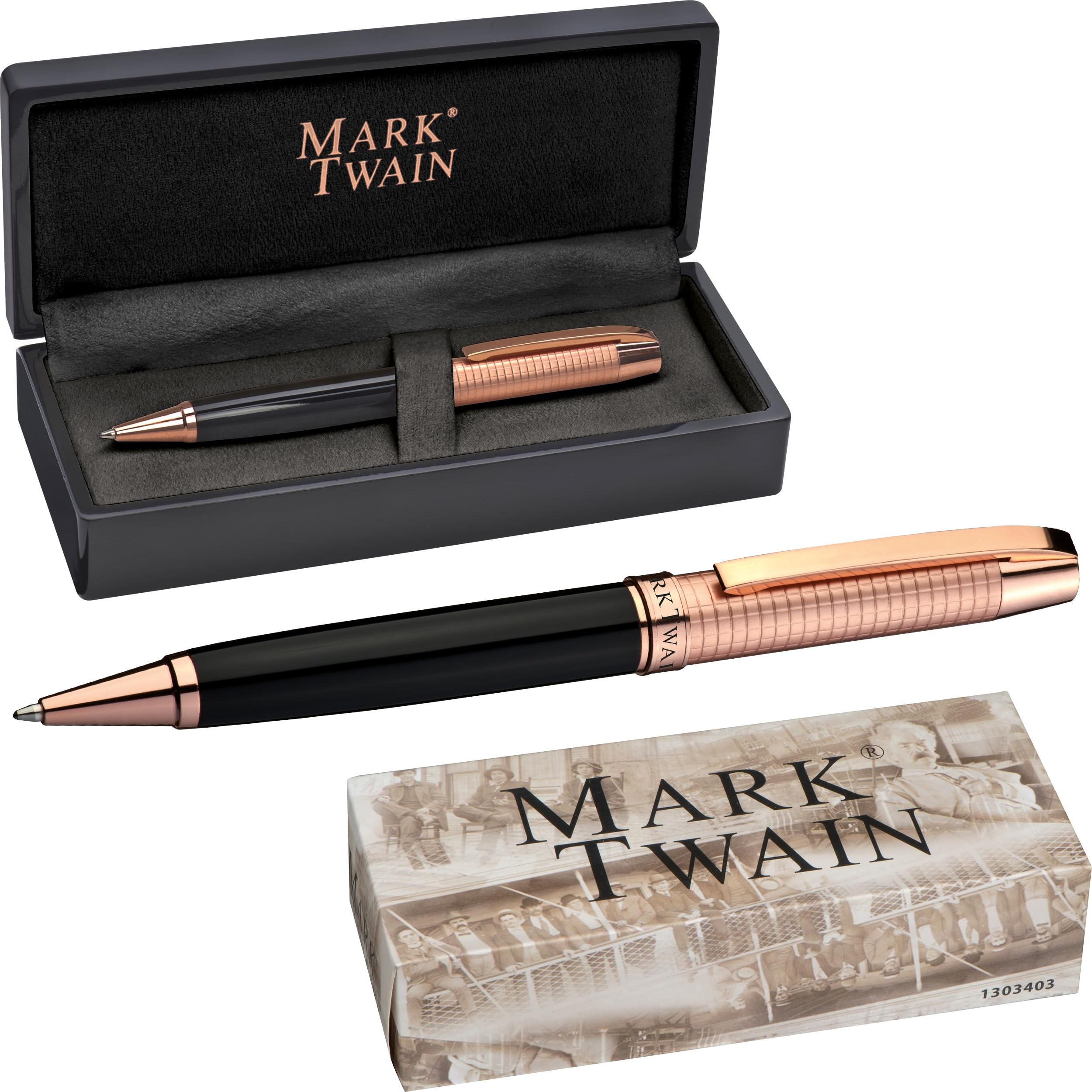 Mark Twain Penna a Sfera a Rotazione Metallo Im Acryl