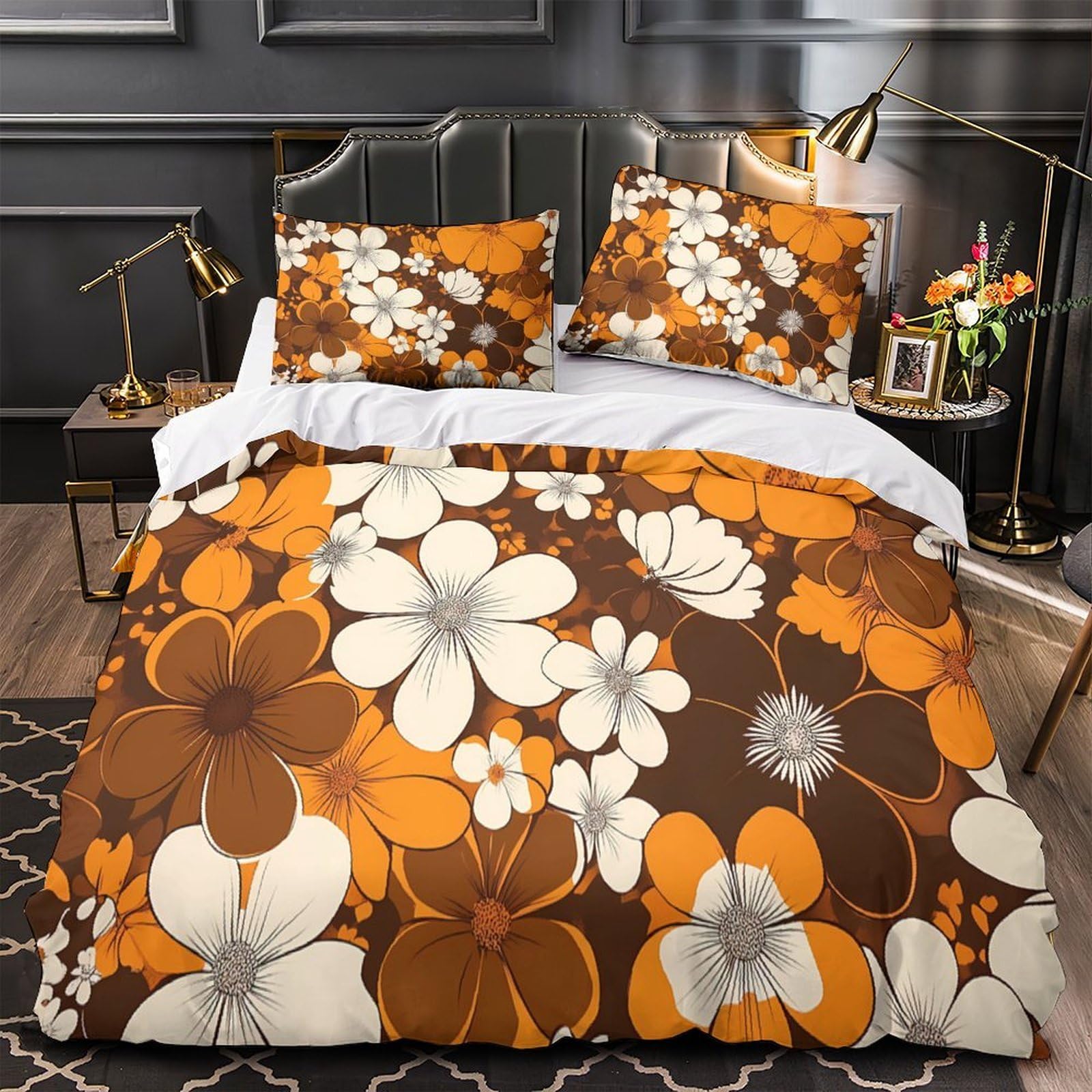 Parure de lit pour filles et ados déco chambre printanière douce aquarelle 3D