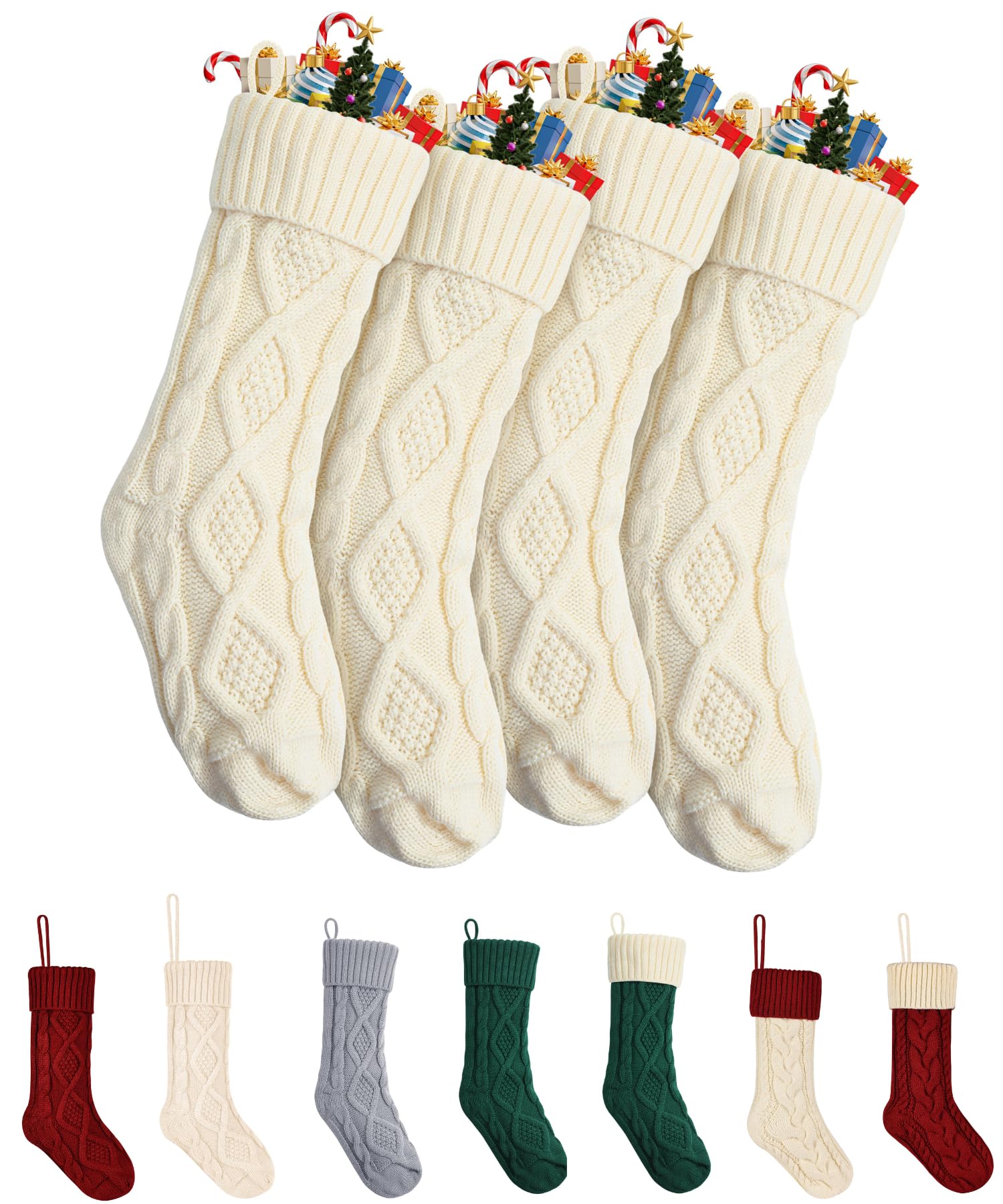 Mr. Pen - Cable Knit Christmas Stockings - stockings and holders | Mubboo