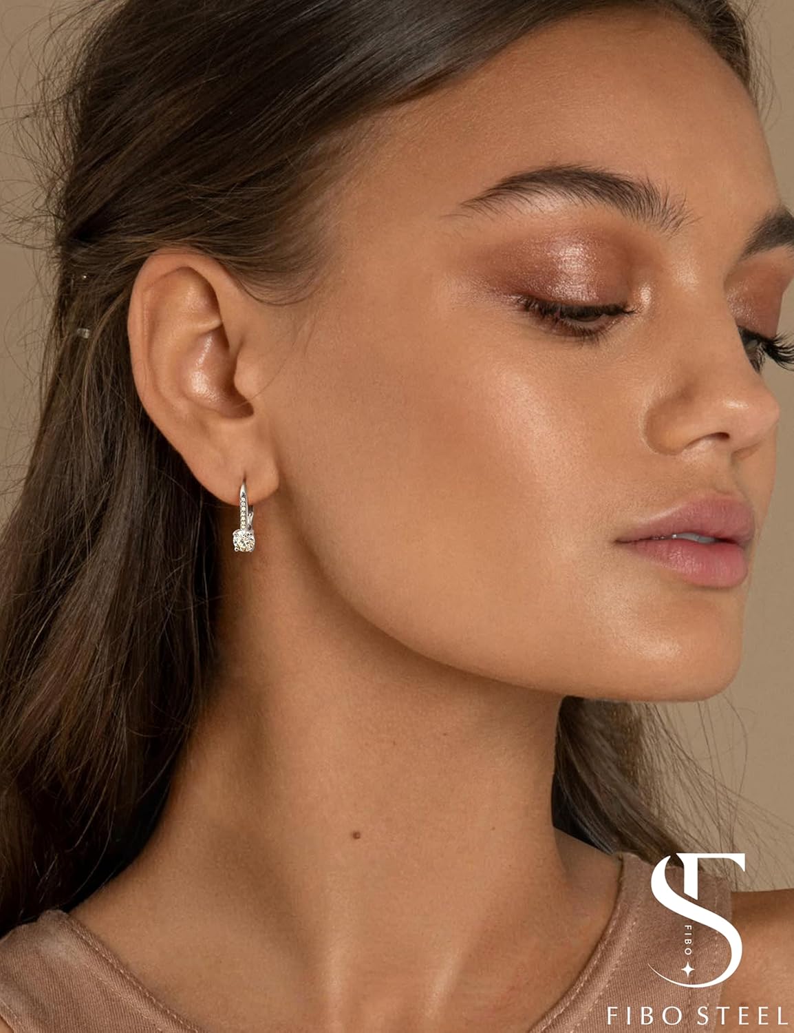 Dangle Moissanite Earrings for Women 𝐌𝐨𝐦 𝐆𝐢𝐟𝐭 Hypoallergenic - S925 Sterling Silver Earrings 18K Yellow Gold Plated D Color Round Cut Leverback Earrings for Her 𝐌𝐨𝐭𝐡𝐞𝐫'𝐬 𝐃𝐚𝐲
