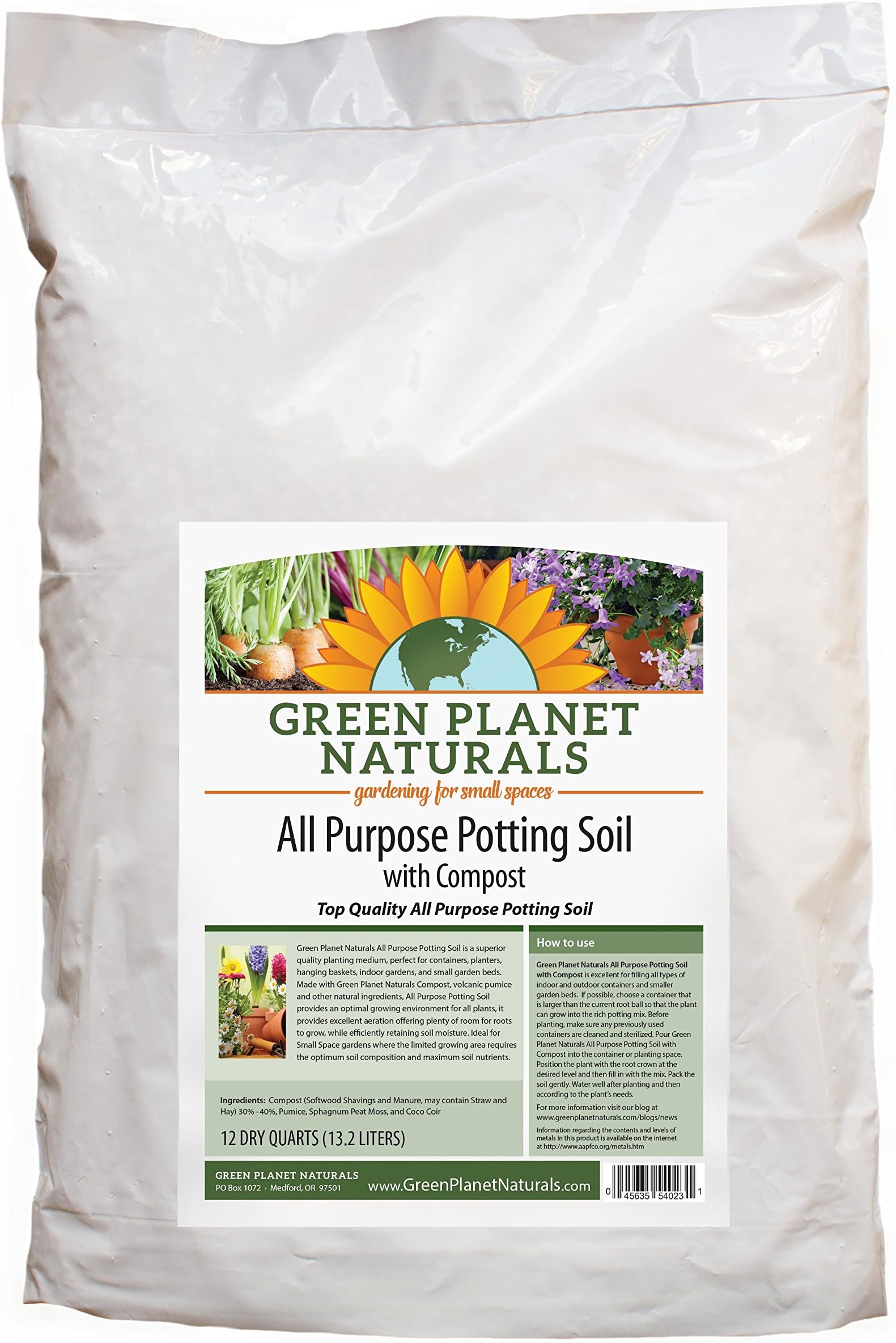 All Purpose Potting Soil, Indoor / Outdoor - 12 Dry Quarts