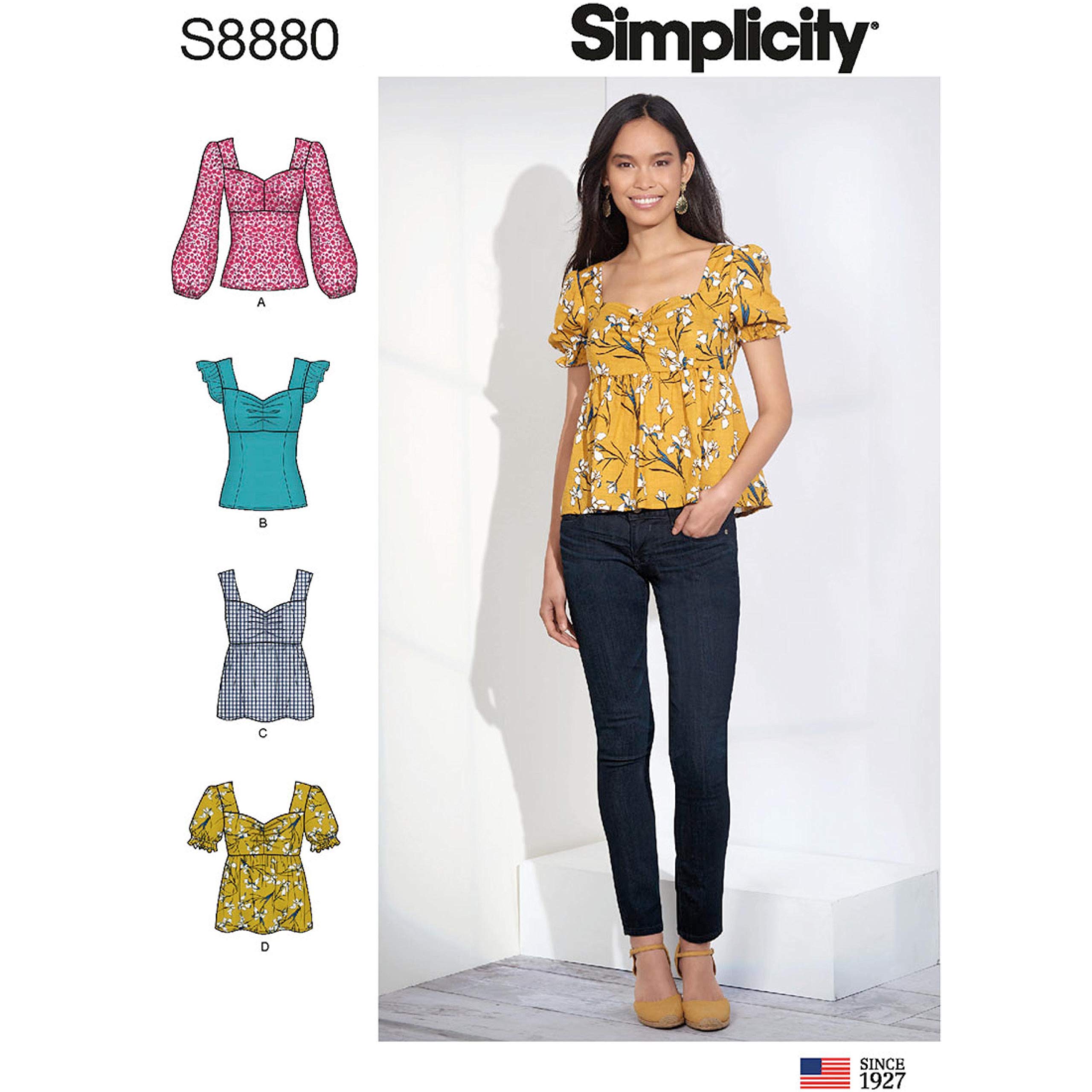 Amazon.com: Simplicity Sewing Pattern S8880 Misses' Tops