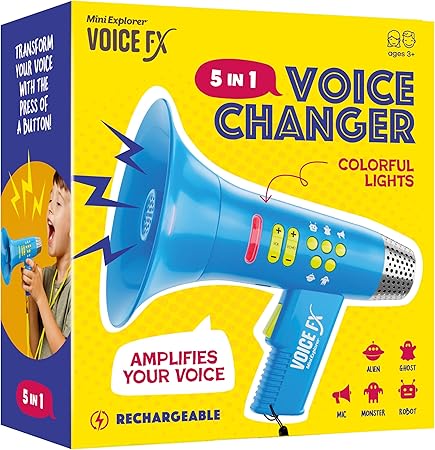 Mini Explorer Voice Changer for Kids - Easter Gifts for Kids - Voice Changing Device for Boys & Girls Ages 3-8+ Olds Birthday Gifts for 3, 4, 5, 7, 8 Year Old Boy - Toys Gift Ideas for Kid, Toddler