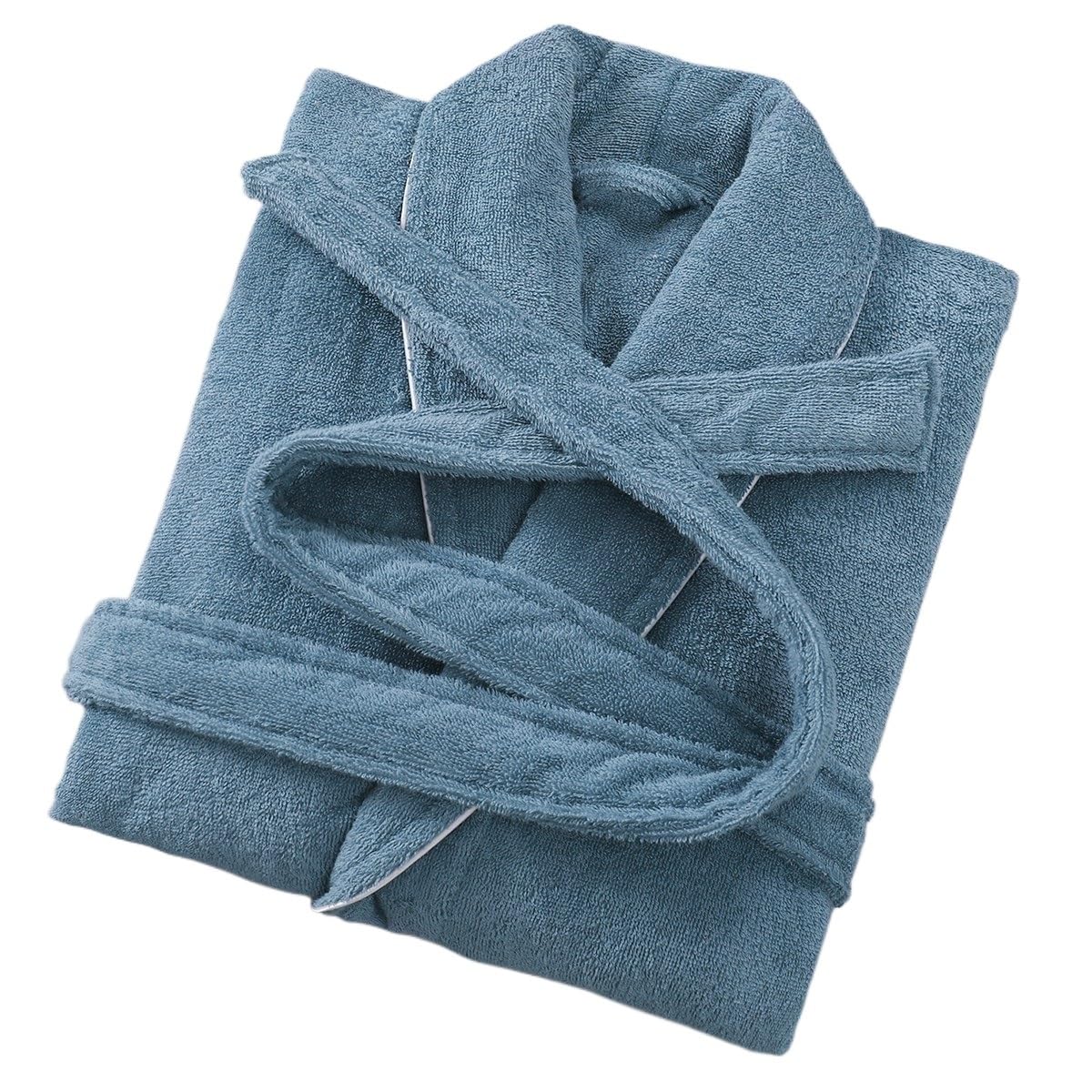 Albornoz,Bata de Baño Albornoz de baño Blanco for Mujer, Bata de Hotel, Sauna y Piscina, Bata de Felpa de algodón Suave, Bata de baño Larga de Gran tamaño for Hombres(Blue,Women Large)