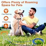 LANNEY Dog Tie Out Cable and Stake, 30ft Leash Chain Lead with Swivel Hook and Shock Spring for Yard Outside Camping, 16 inch Heavy Duty Spiral Ground Stake for Medium Large Dogs Up to 125 Lbs