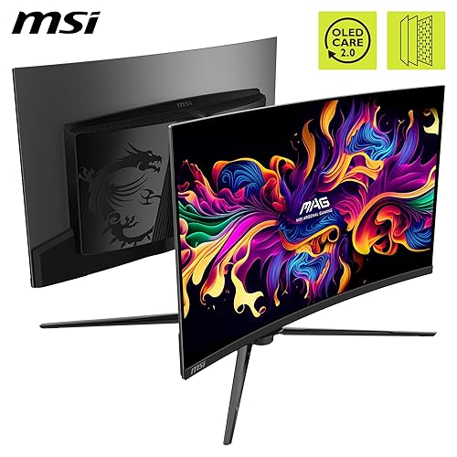 MSI MAG 321CUPDE QD-OLED UHD Curved Gaming — galinė pusė