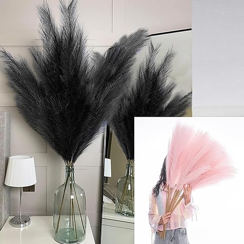 Ahorra un 46% al instante en pedidos combinados de 38 pulgadas de decoración de hierba de pampa sintética marrón y beige Hierba artificial de pampa