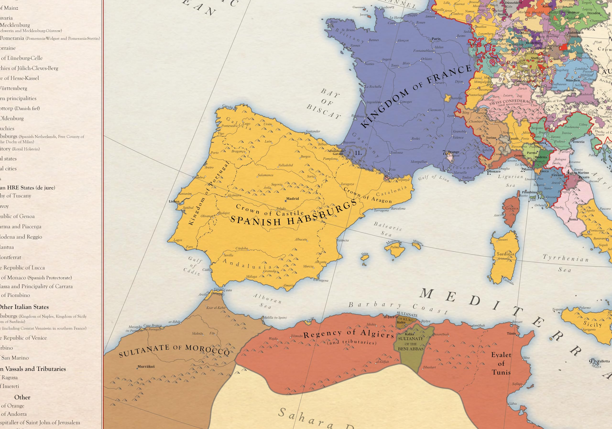 Europa 1600, Mapa Histórico (100x70cm)