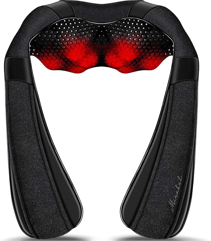 Shiatsu Neck Back & Shoulder Massager with Heat for Pain Relief Deep Tissue | Christmas Ideal Gifts for Women Men Mom Dad, Wife Husband, Him Her, Fathers Day, Mothers Day, Birthday Gift (NOT Cordless)