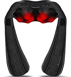 Shiatsu Neck and Shoulder Back Massager with Heat Electric Deep Tissue Kneading Massage Pillow for Pain Relief and