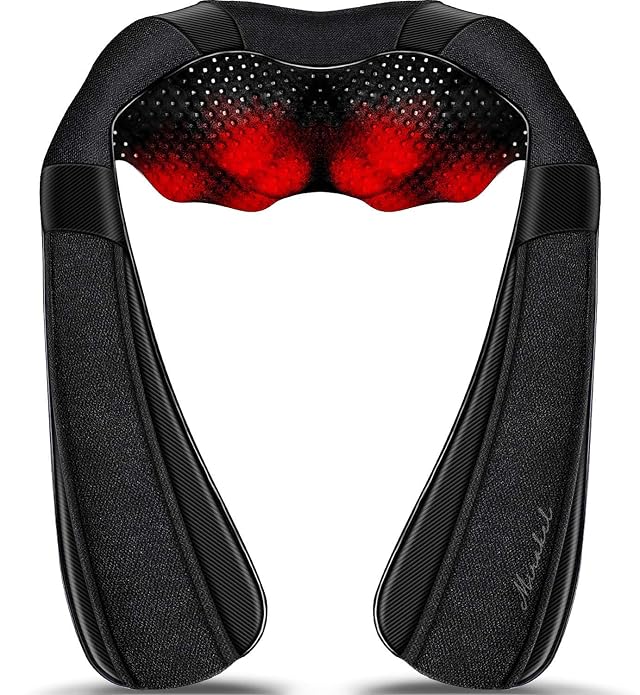 Shiatsu Neck and Shoulder Back Massager with Heat Electric Deep Tissue Kneading Massage Pillow for Pain Relief and
