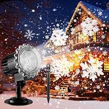 Christmas Projector Lights,HD 3D Moving Snowflake,Outdoor/Indoor