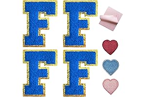 4Pcs Royal Blue Varsity Letter Patches F Chenille Alphabet Patches Chenille Letter...