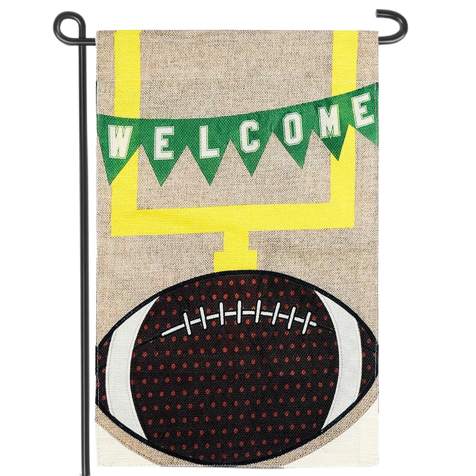 JOICEE Fußball-Gartenflagge – 30x46 Cm, Doppelseitig Bedruckt, Herbst-Fußball-Design, Witterungsbeständig
