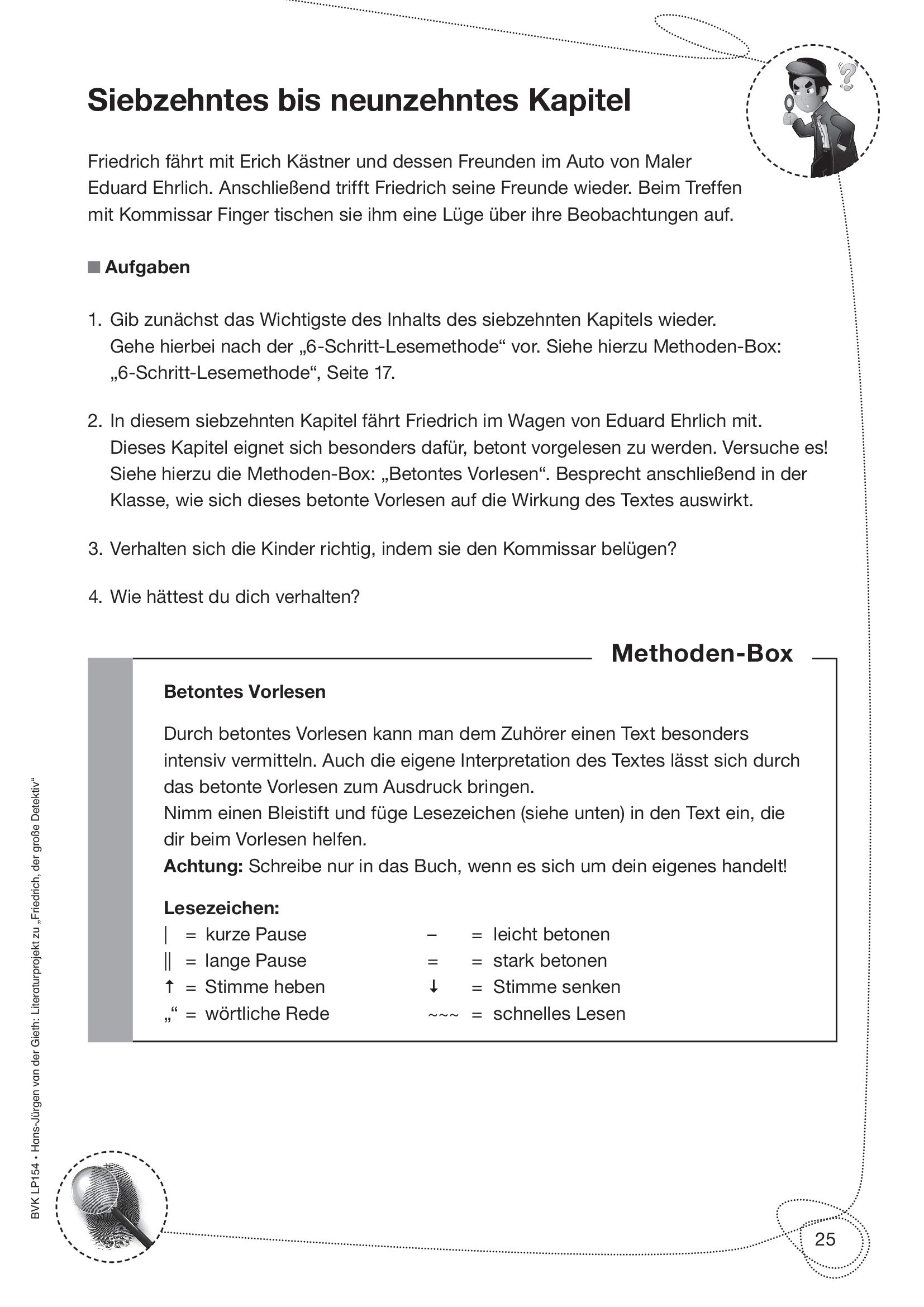 Literaturprojekt zu Friedrich, der große Detektiv