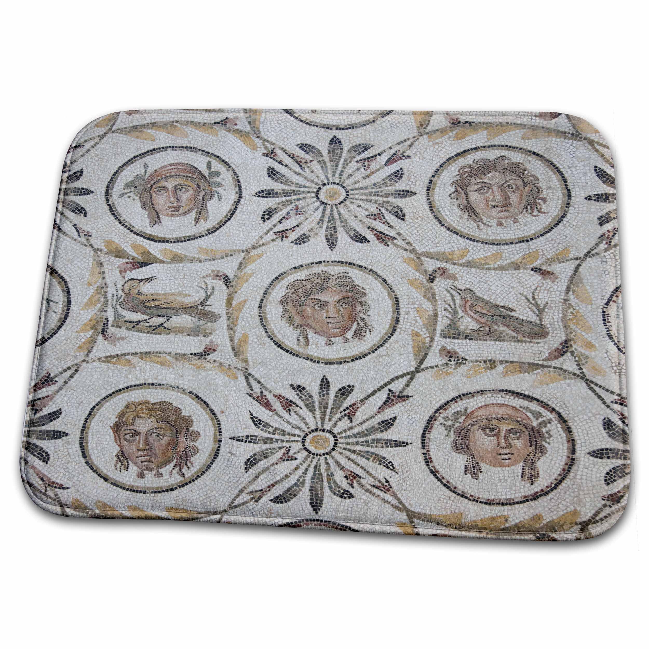 3dRose Bathroom Bath Rug Mat - Tunisia, El Jem, El Jem Museum, Roman-era mosaic-AF47 WBI0214 - Walter Bibikow Mosaics