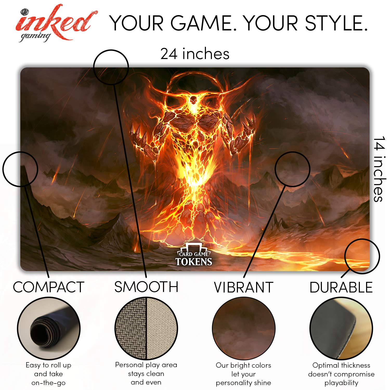 Amazon.com: Inked Playmats Ignis Deus Playmat Inked Gaming TCG Game Mat for  Cards : Toys & Games