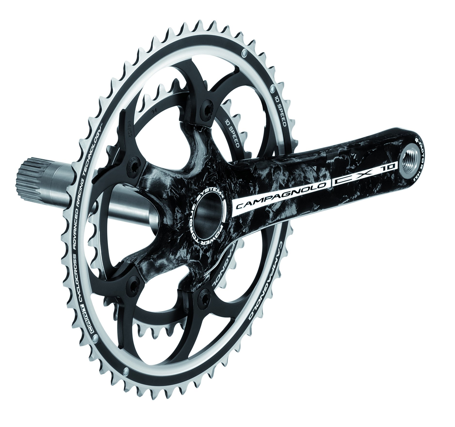 Campagnolo CX 10-Speed Cyclocross Bicycle Crank Set (Silver - 172.5 x 36/46)