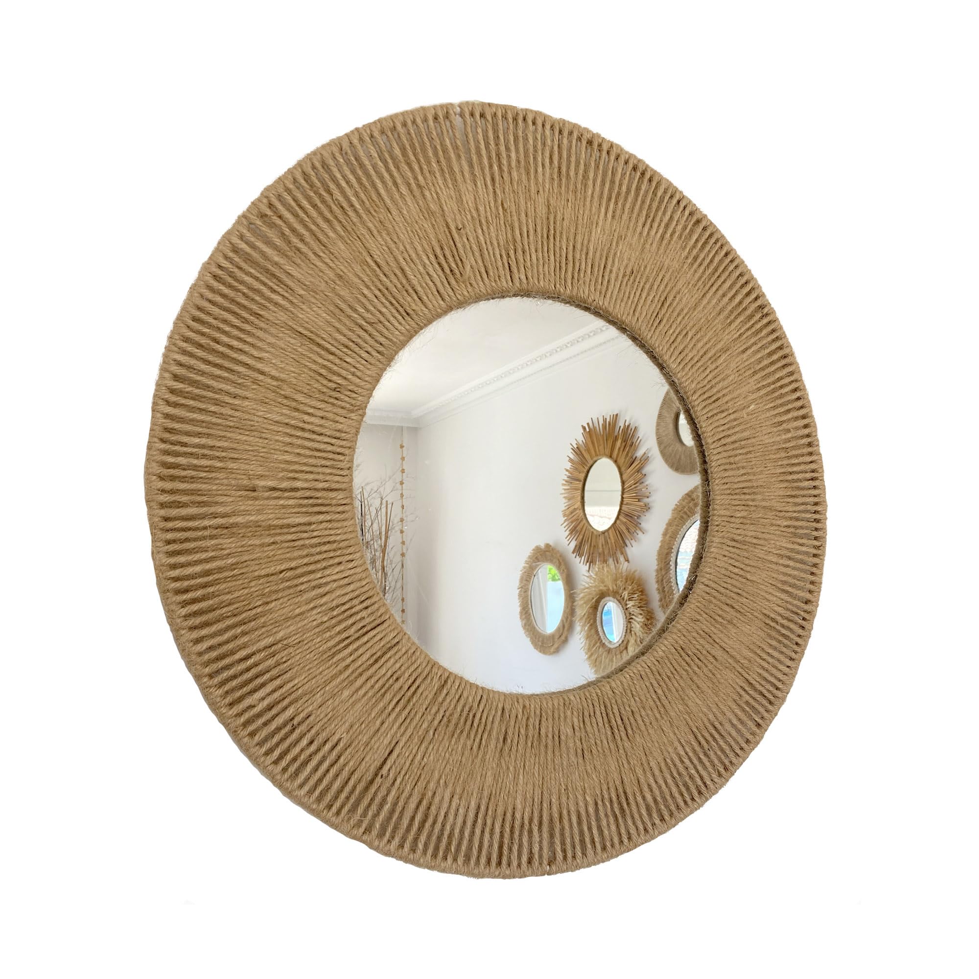 Espejo de Pared Redondo con Marco de Yute - Mirror Donut