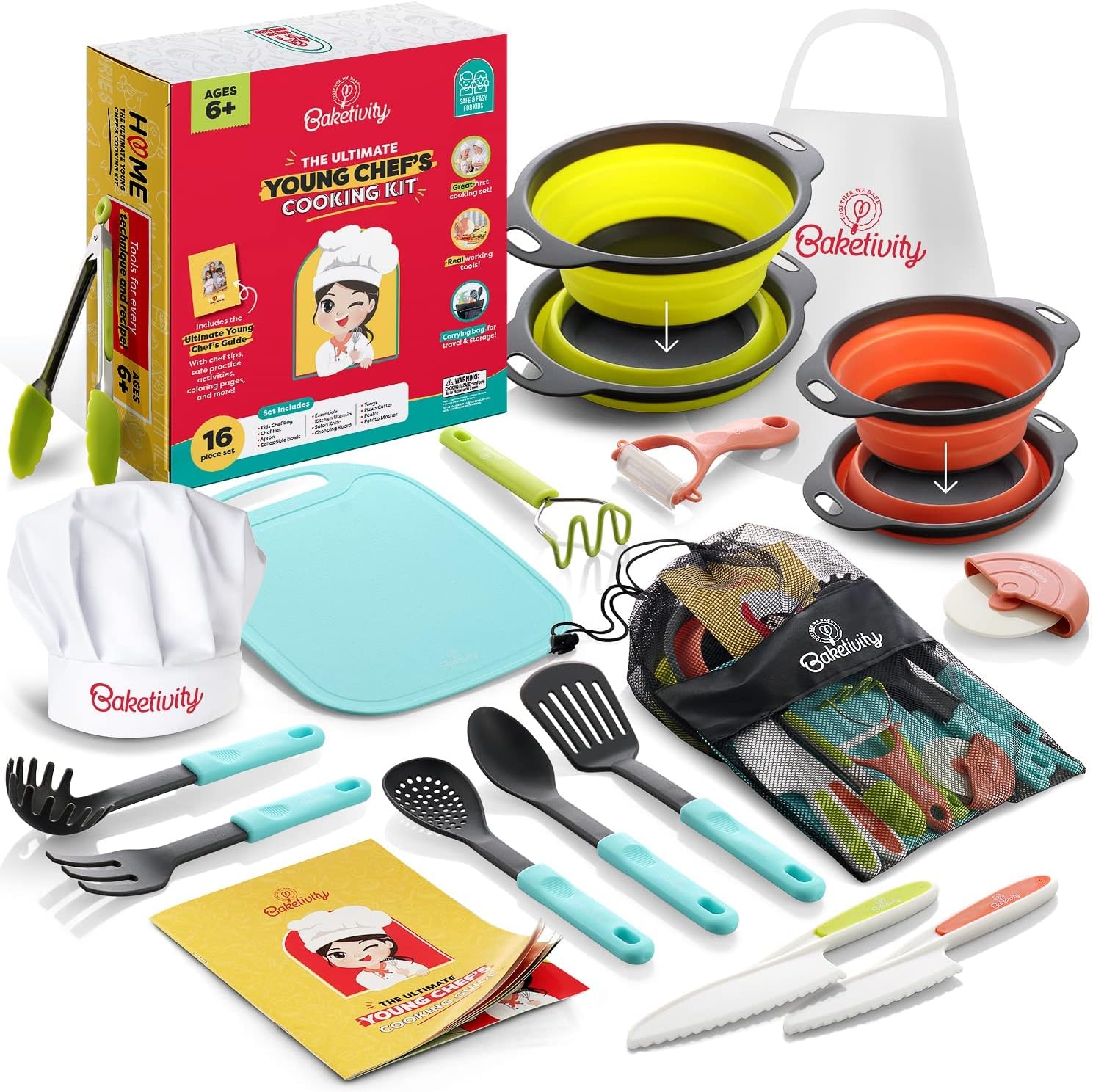 Baketivity Kids Cooking Utensils