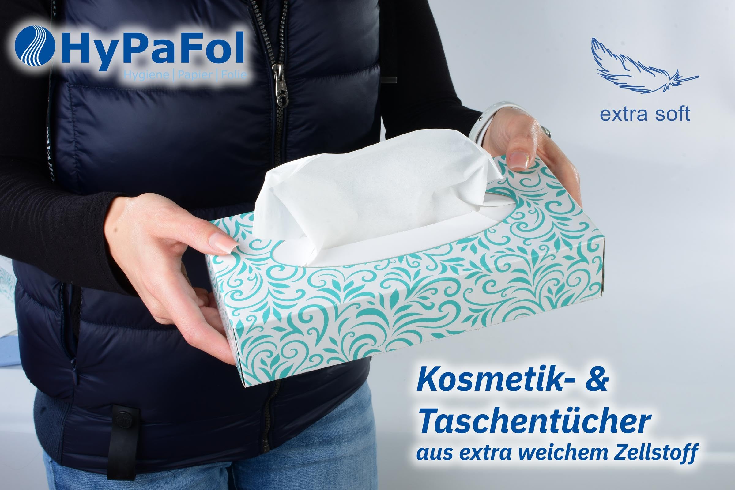 4.000 Kosmetiktücher in der Box I 40 Boxen à 100 Einmalhandtücher I Taschentuchbox Großpackung I 2-lagig, hochweiß