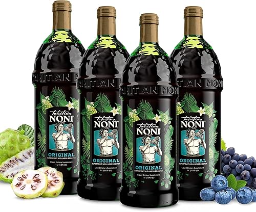 Jugo TAHITIAN NONI de Morinda original y auténtico puré de frutas Noni de Tahití con arándanos naturales y uva resveratrol bebida de bienestar
