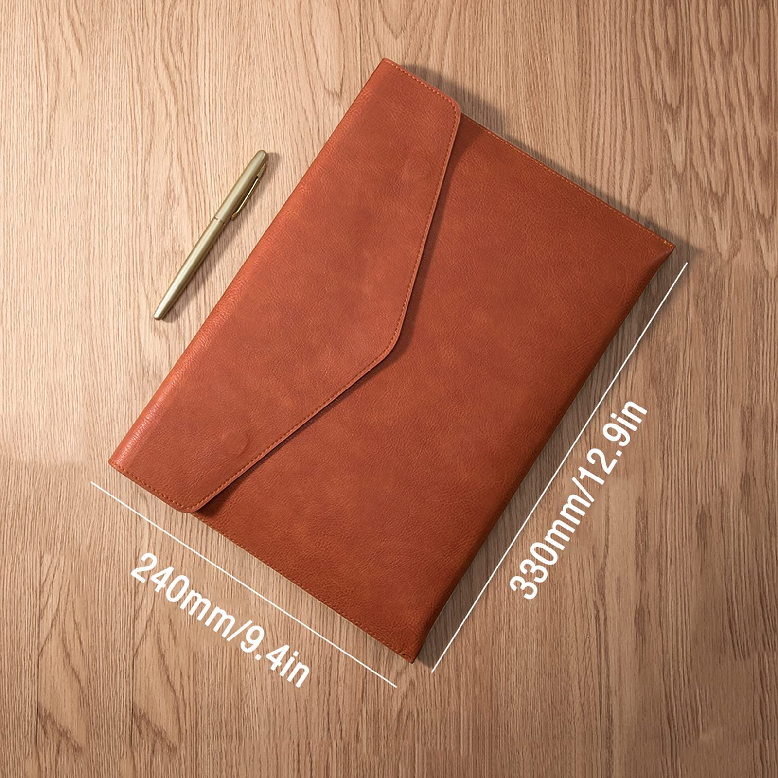 Dokumentenmappe High-End-Verdickter-Datei-Tasche A4 und Buchstabe Papierformat PU-Dokumententasche Business Office Dokumententasche Multi-Color-Dateiordner (2 Stück) Dokumententaschen (Color : Blauw