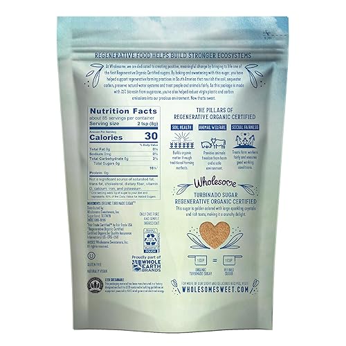 Miniatura 2 de Wholesome Azúcar Turbinado, Regenerative Organic Certified, Fair Trade Certified y verificado por proyecto sin OMG, 24 onzas