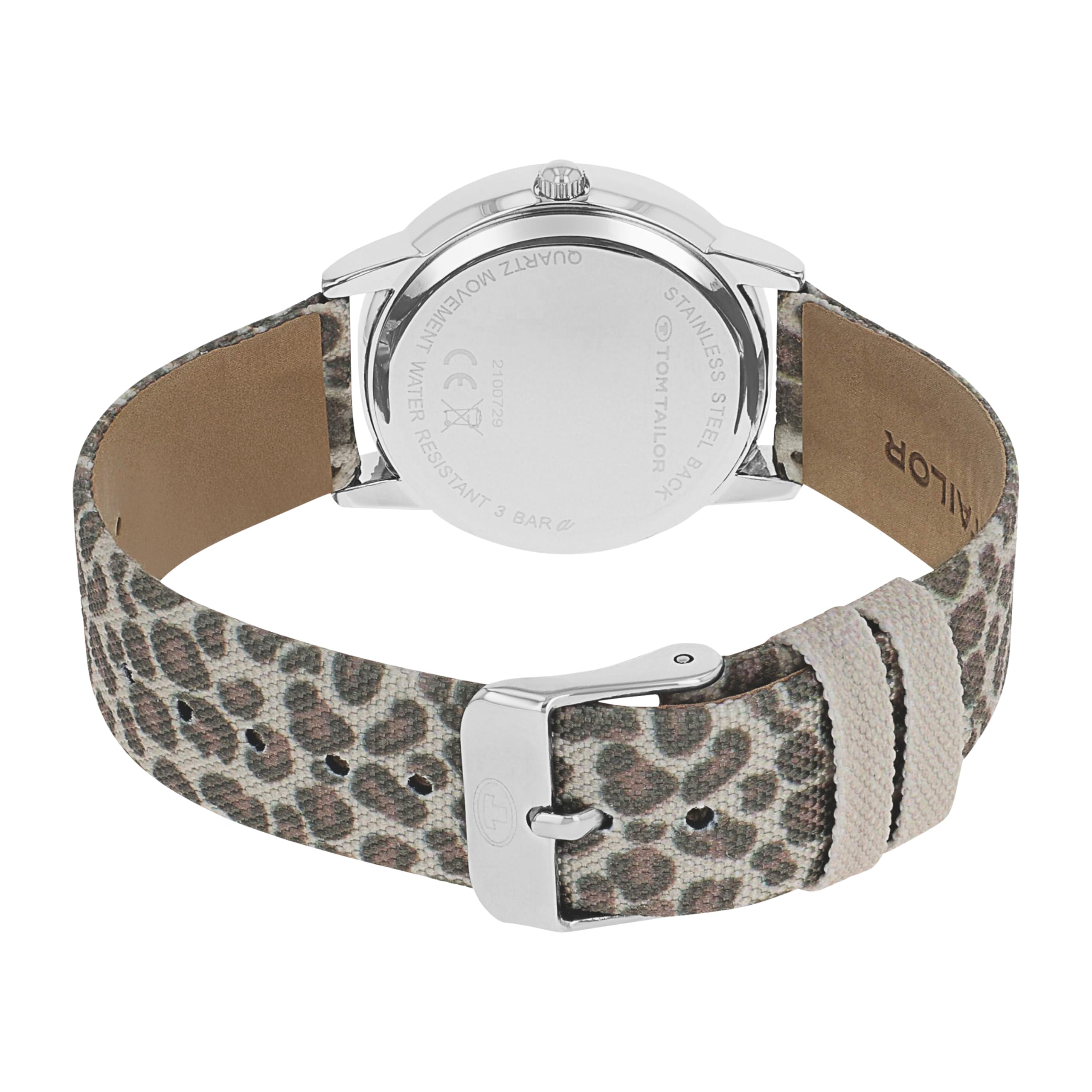 Tom Tailor Armbanduhr mit Textilband für Mädchen, Silber, wasserdichte 3 bar, Regenbogen, Geschenkidee, kommt in Uhren Geschenkbox, 2100729