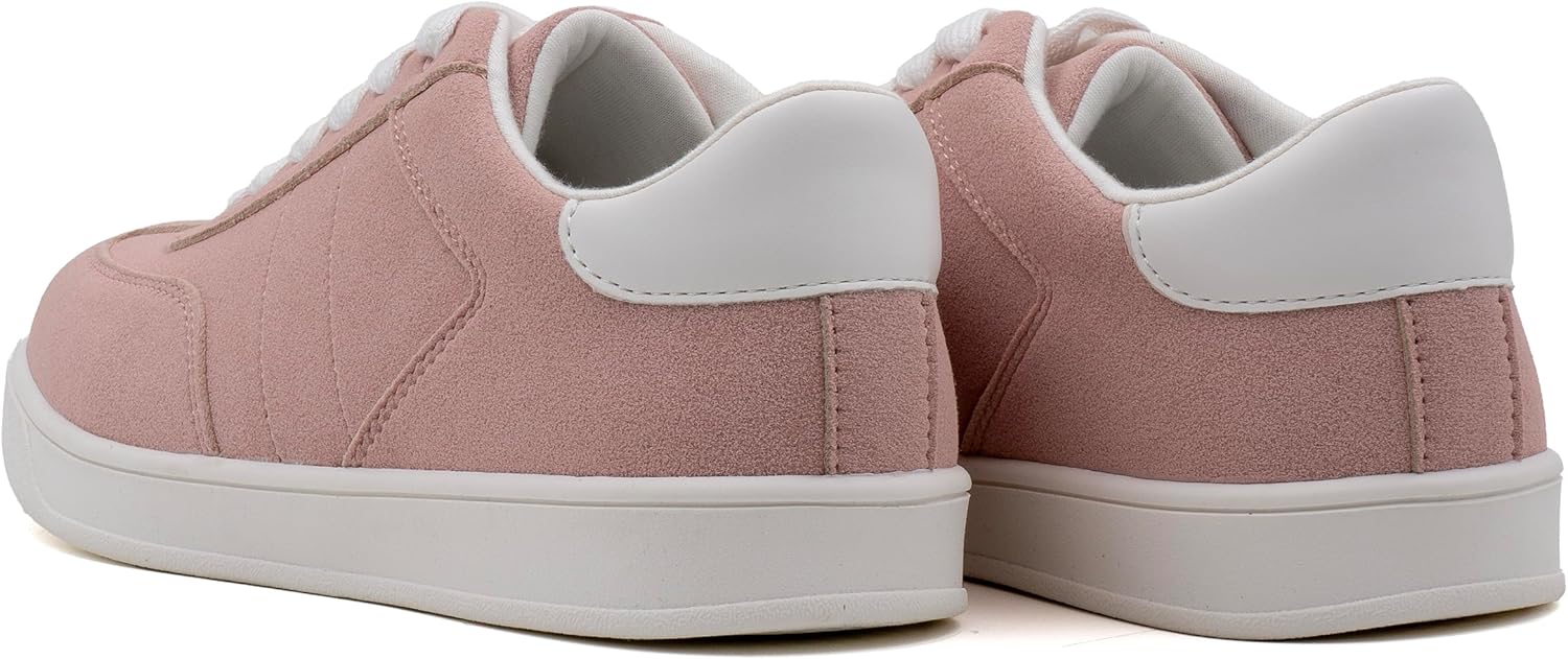 Women's Lace Up Trendy Sneaker Classic Fashion Low Top Walking Shoes - Picture 89 of 109