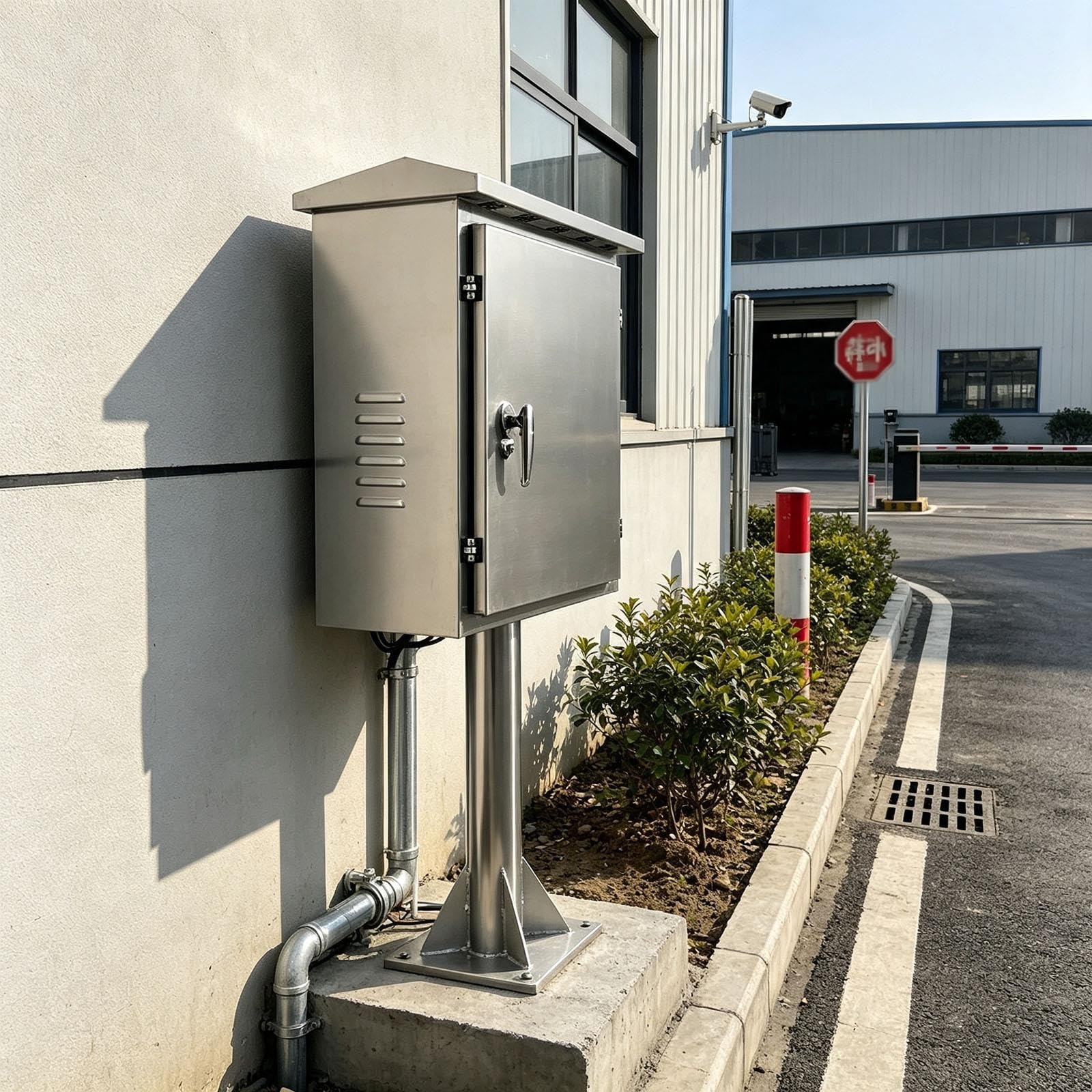 boitier Electrique Boîte Électrique en Acier Inoxydable 304, Boîte De Commande Électrique De Coffre De Jonction avec Plaque De Montage, Boîte Électrique(Column H 120cm,40x30x20cm)