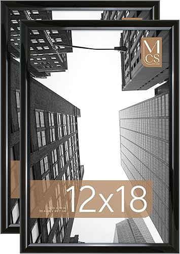 Miniatura 10 de MCS Trendsetter - Marco para póster de película, 27 x 40 pulgadas, color negro, alto brillo, vertical y horizontal, para colgar en la pared, marco