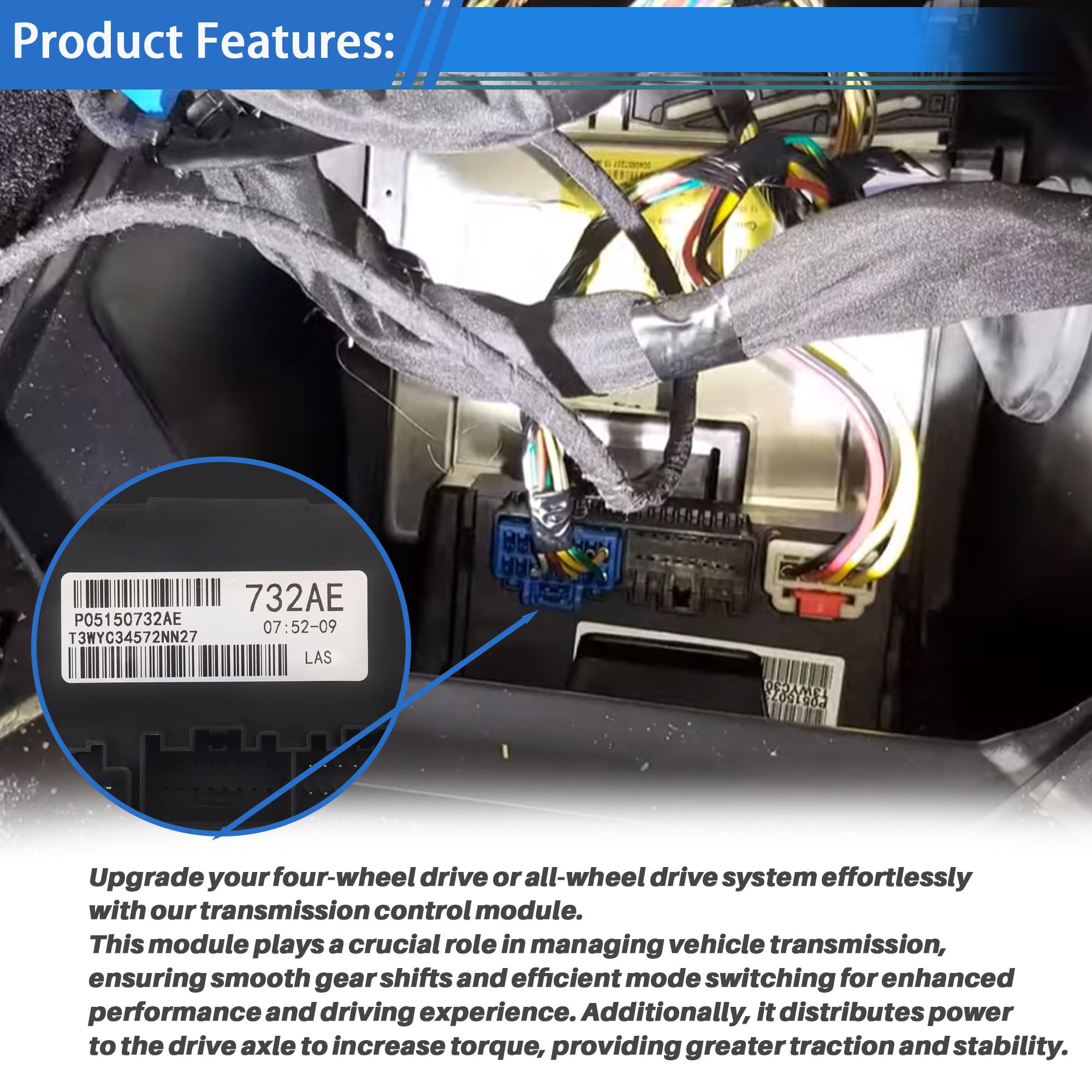 Modulo di controllo caso di trasferimento compatibile con Dodge Durango Grand Cherokee 2014 2015 sostituzione 2 velocità 05150732AE 5150732AC 5150732AD 5150732AE