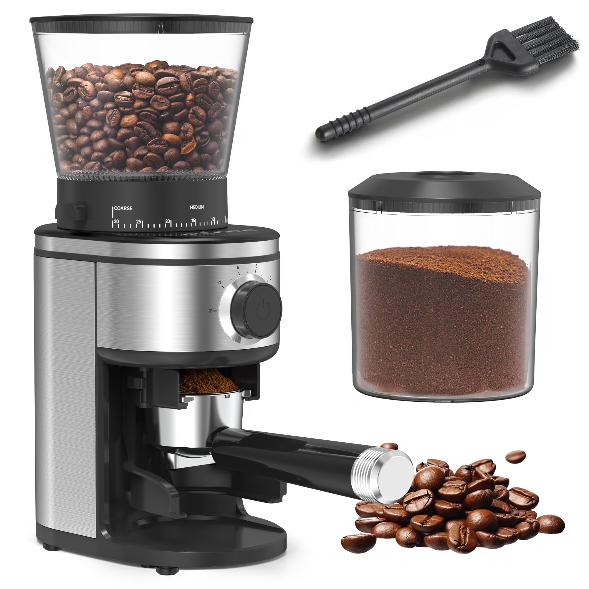 Coffee Grinder Electric Conical Burr Grinder with 30 Grind Settings for 2-12 Cups Adjustable Burr Mill for Home