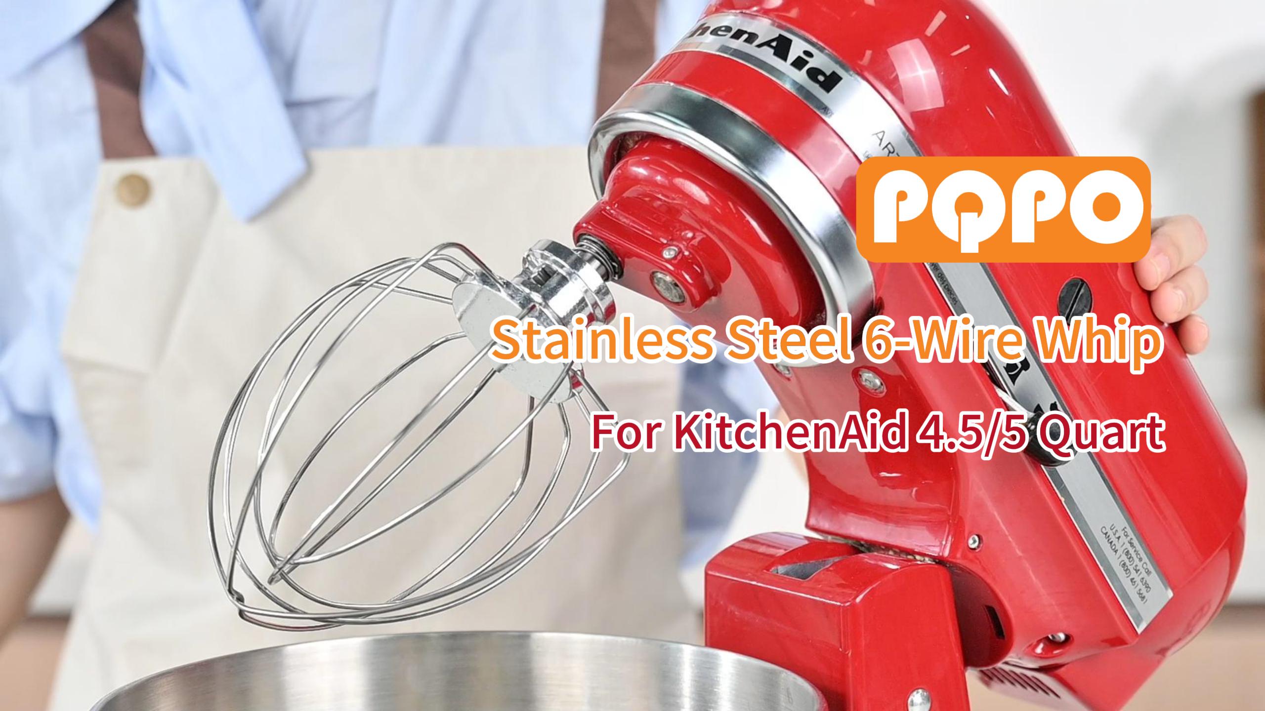 Stainless Steel 6-Wire Whip Attachment For KitchenAid 4.5 & 5 Quart Tilt-Head Stand Mixers - View #2