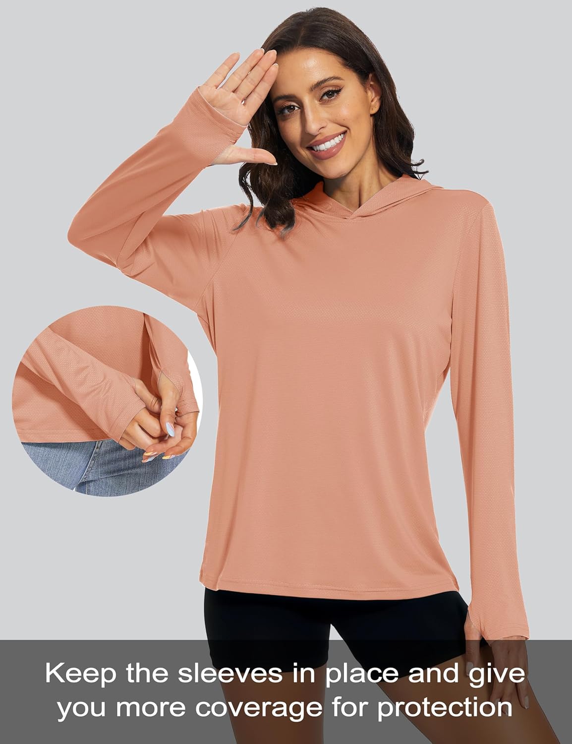 MAGCOMSEN Women's UPF 50+ Sun Protection Hoodie Long Sleeve Hiking Fishing Outdoor Shirt Quick Dry Lightweight Hoodie - Image 4