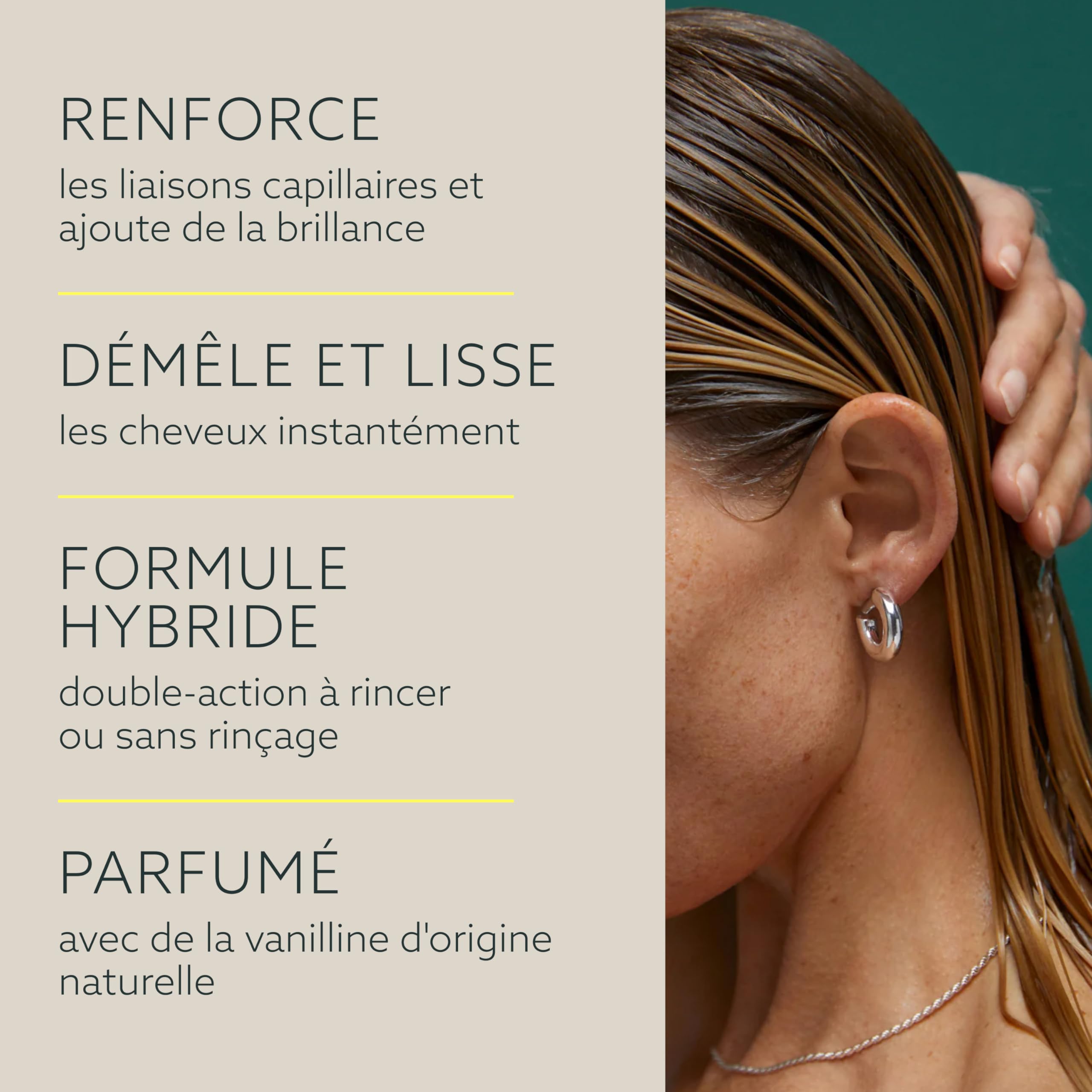 epres Après-Shampooing Réparateur Cheveux Abîmés 350 mL – Bond Repair, Hydrate, Lisse et Facilite le Coiffage