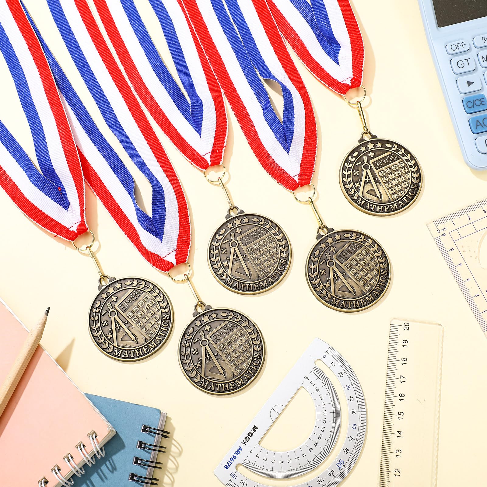 Quelay 60 Pcs Gold Award Medals with Neck Ribbons 2 Inch Winner Medals Awards Bulk Metal Trophy Award Prize Gift for Adult Competitions Education Tournaments Event
