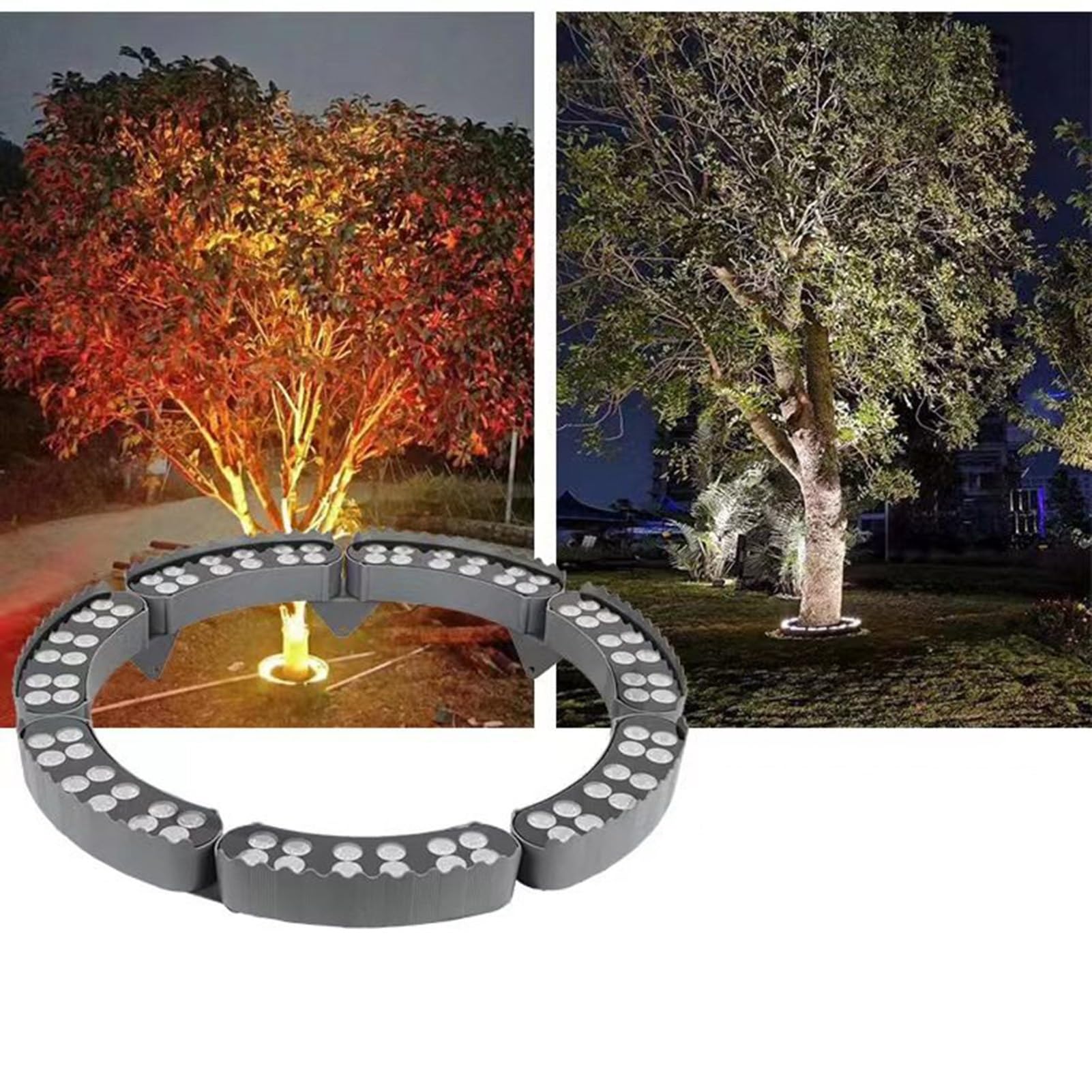 Pierścień świetlny LED o mocy 24 W, wodoszczelne oświetlenie zewnętrzne, 111-240 V, do ogrodu i na taras, do użytku na zewnątrz, odlew aluminiowy, wodoszczelny, IP65, lampa krajobrazowa, do