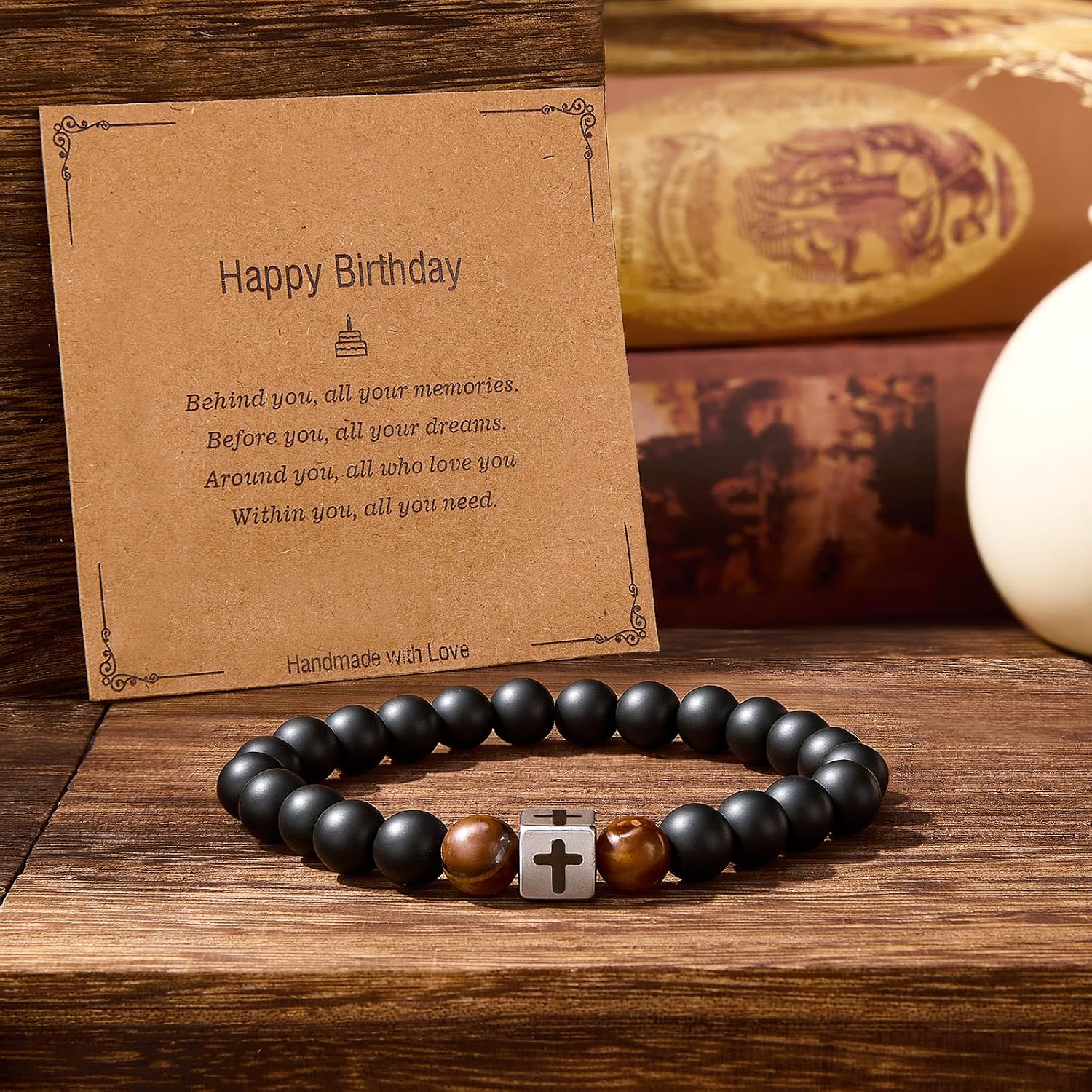 Birthday Gifts for Men Gift Baskets for Him Premium Present Set Ideas Male | Unique Gifts Baskets with Mug Candles Penguin Doll Bracelet Socks Gift Box for Dad Boyfriend Husband Brother Coworker