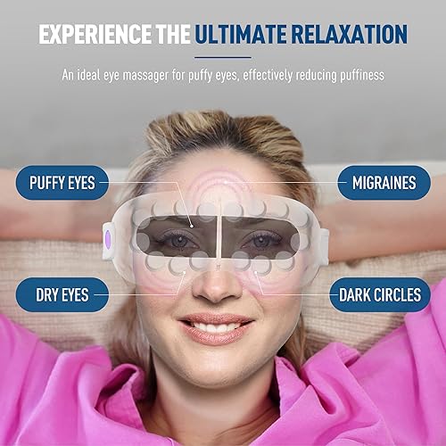 Miniatura 3 de Calm Vibes - Masajeador de ojos - Masajeador de máscara de ojos vibratorio - Masajeador de migrañas - Dolor de cabeza - Máscara de migraña con
