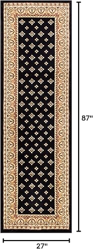 Vista 17 de Well Woven Barclay Hudson Terrace - Alfombra tradicional negra de 2 pies 3 pulgadas x 3 pies 11 pulgadas