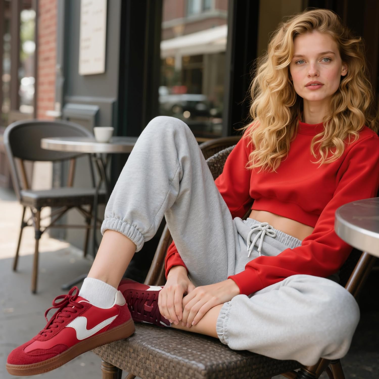 Sneakers for Women Business Casual Tennis Shoes Comfortable Lace up Slip on Women's Fashion Sneakers - Image 2